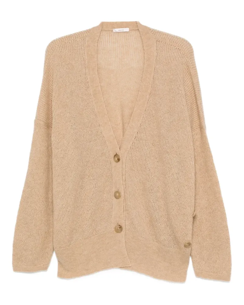 Haikure Gerippter Cardigan - Nude Nude