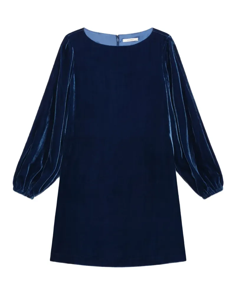 Maliparmi velvet balloon-sleeve mini dress - Blau Blau