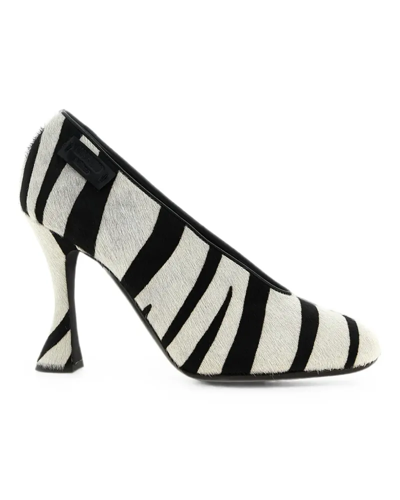 Moschino Pumps mit Zebra-Print - Weiß Weiß