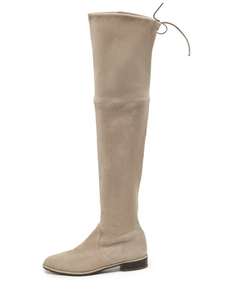 Stuart Weitzman Pre-owned Lowland Overknee-Stiefel aus Wildleder - Nude Nude