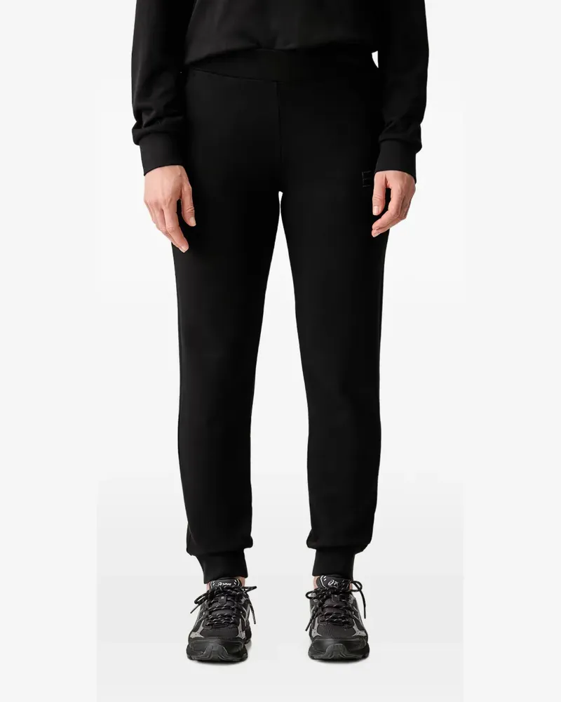 EA7 logo-embellished track pants - Schwarz Schwarz