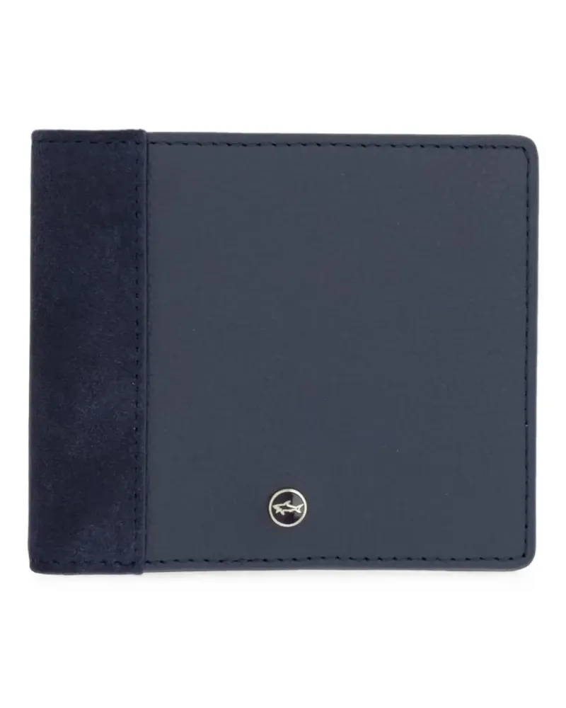 Paul & Shark suede-panelled bifold wallet - Blau Blau