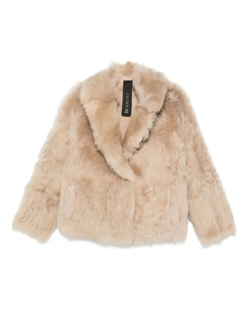 BLANCHA Jacke aus Faux Shearling - Nude Nude