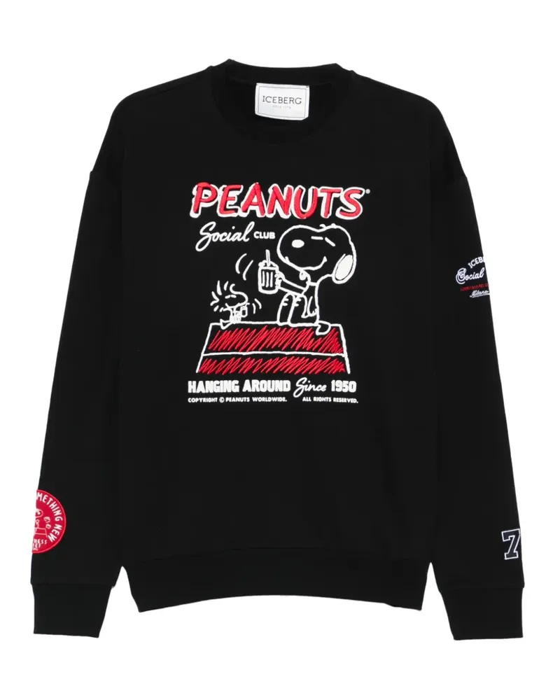 Iceberg peanuts graphic crew-neck sweater - Schwarz Schwarz