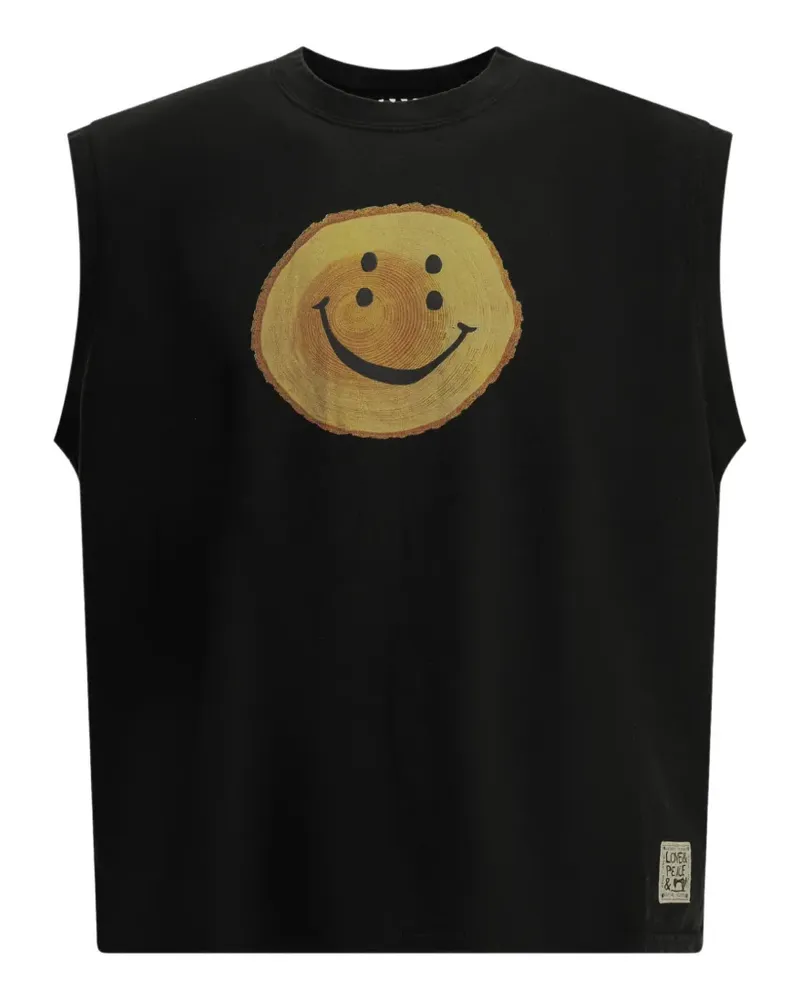 KAPITAL Tree Trunk Rainbow tank top - Schwarz Schwarz