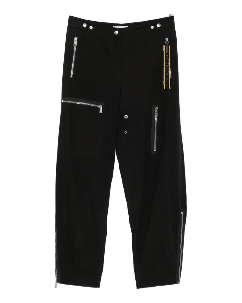 Fendi zip-detail cargo pants - Schwarz Schwarz