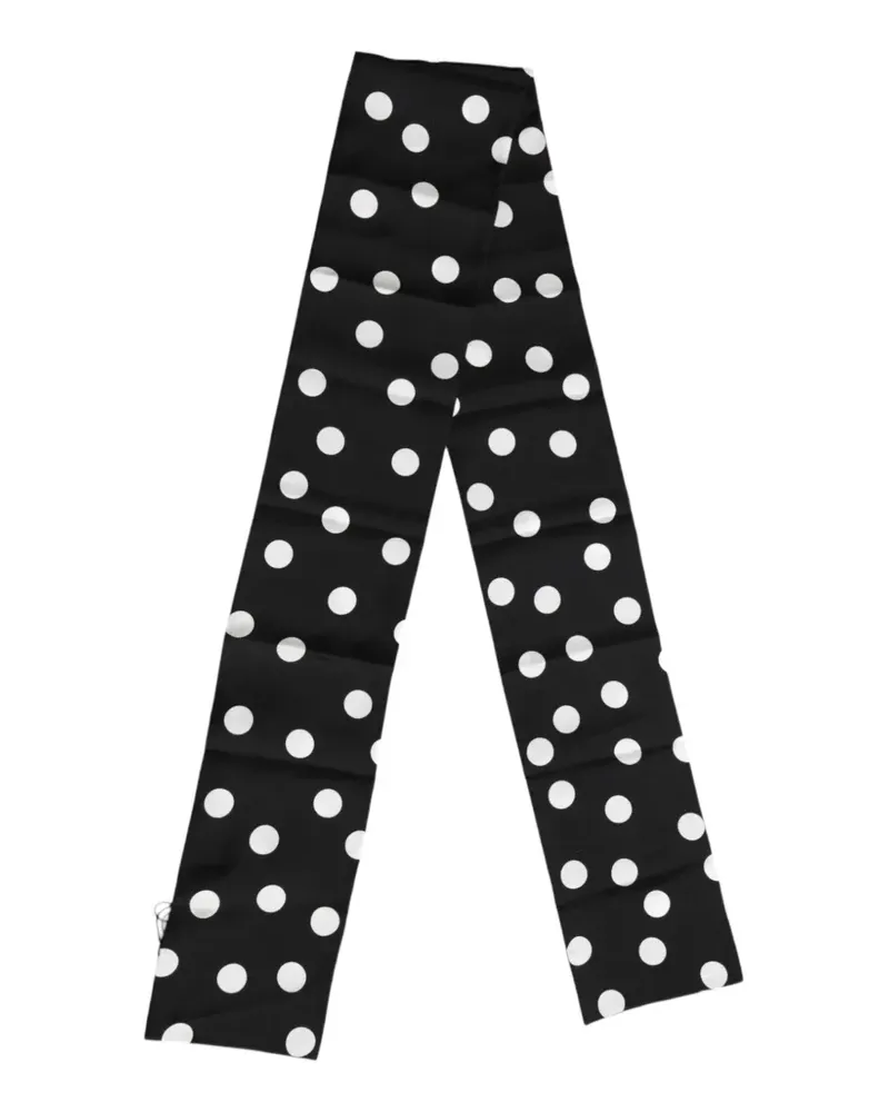 Dolce & Gabbana polka-dot silk scarf - Schwarz Schwarz