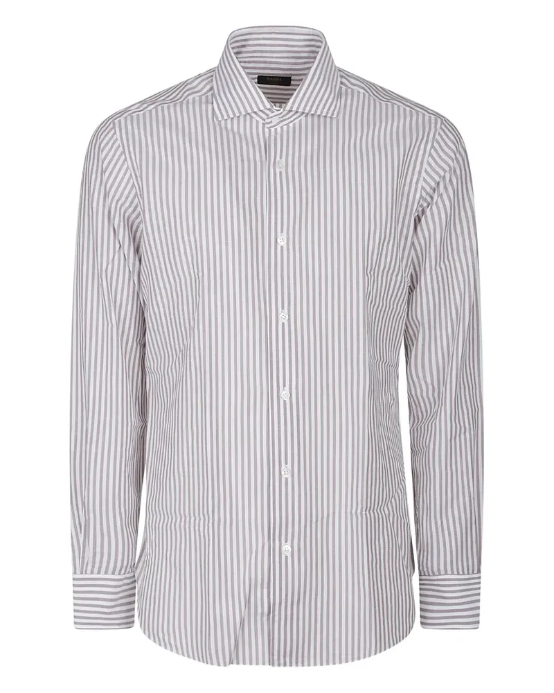 BARBA striped cotton shirt - Weiß Weiß
