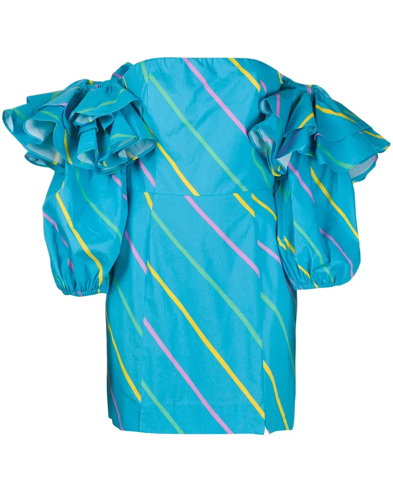 ROTATE Birger Christensen Bethany' Kleid mit Streifen - Blau Blau