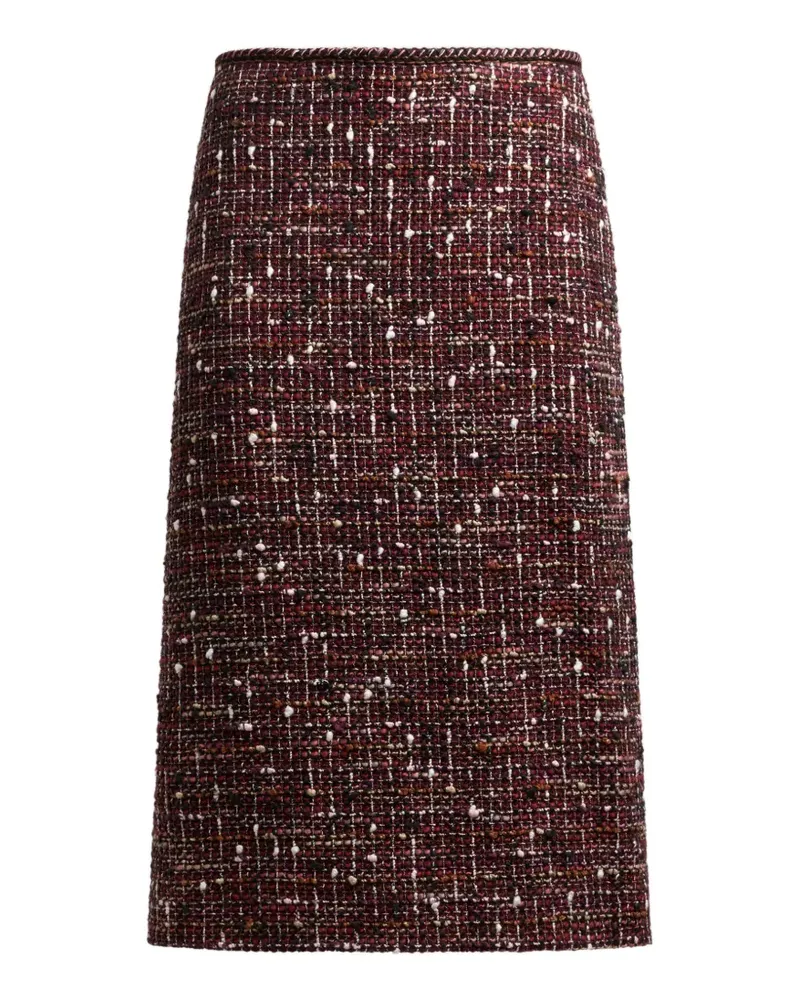 Etro tweed knee-length mid skirt - Rot Rot