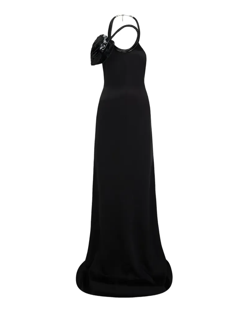 David Koma embellished halterneck maxi dress - Schwarz Schwarz