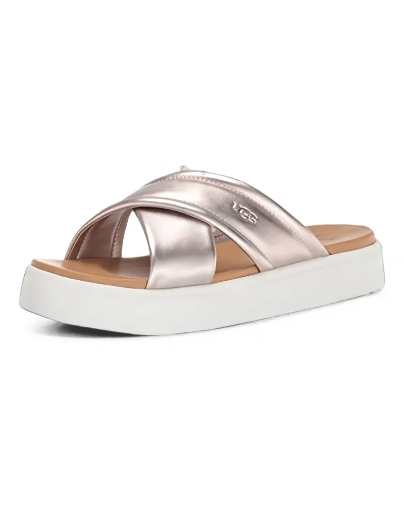 UGG Wattierte Zayne Metallic-Sandalen - Rosa Rosa