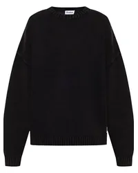 Études Studio Pullover mit Logo-Applikation Schwarz