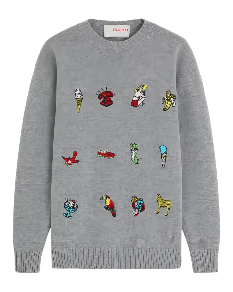 Fiorucci Toys Pullover im Patchwork-Look - Grau Grau