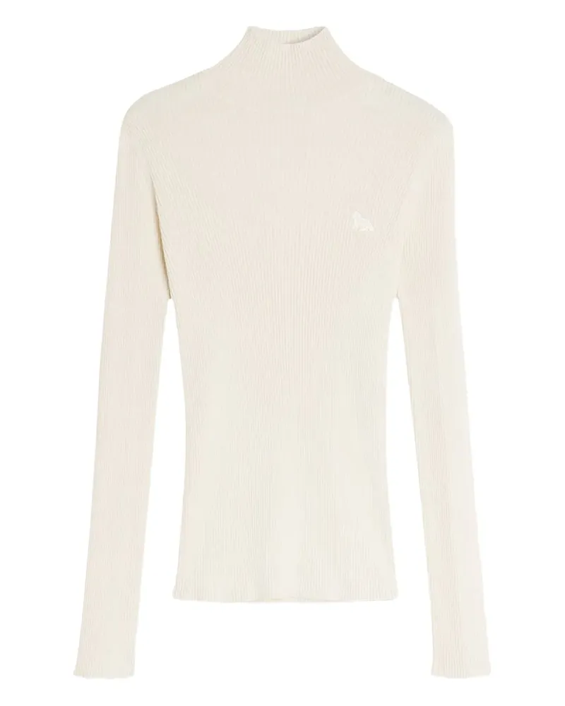 Kitsuné long-sleeve roll-neck top - Nude Nude