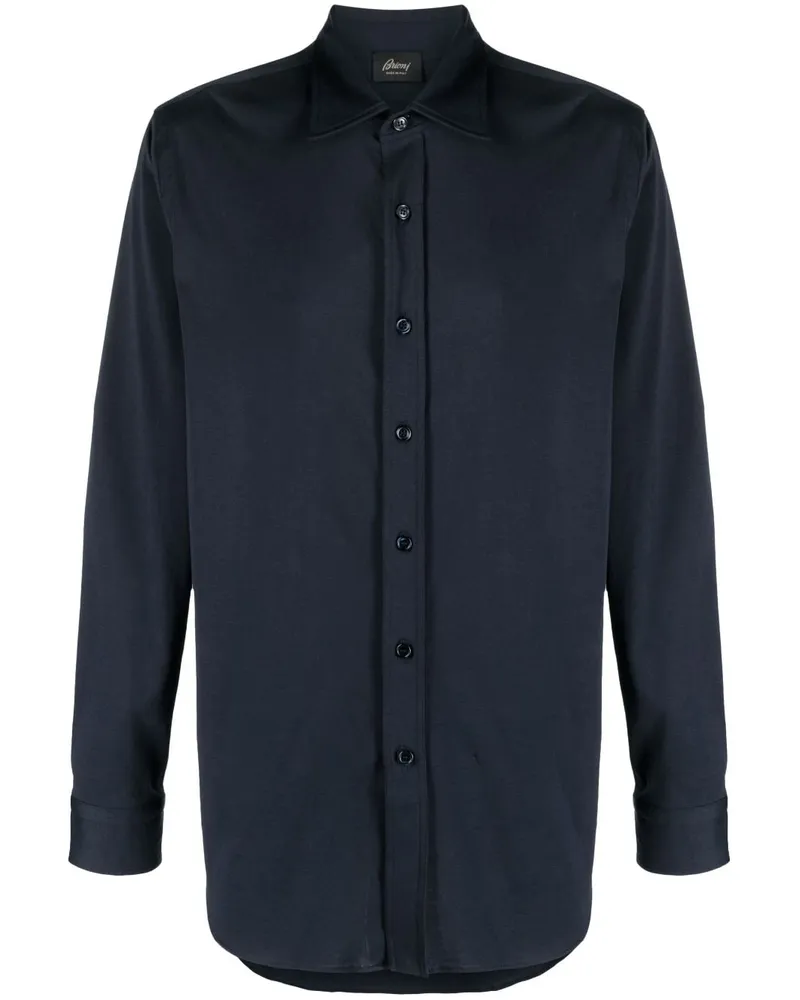 Brioni Klassisches Hemd - Blau Blau