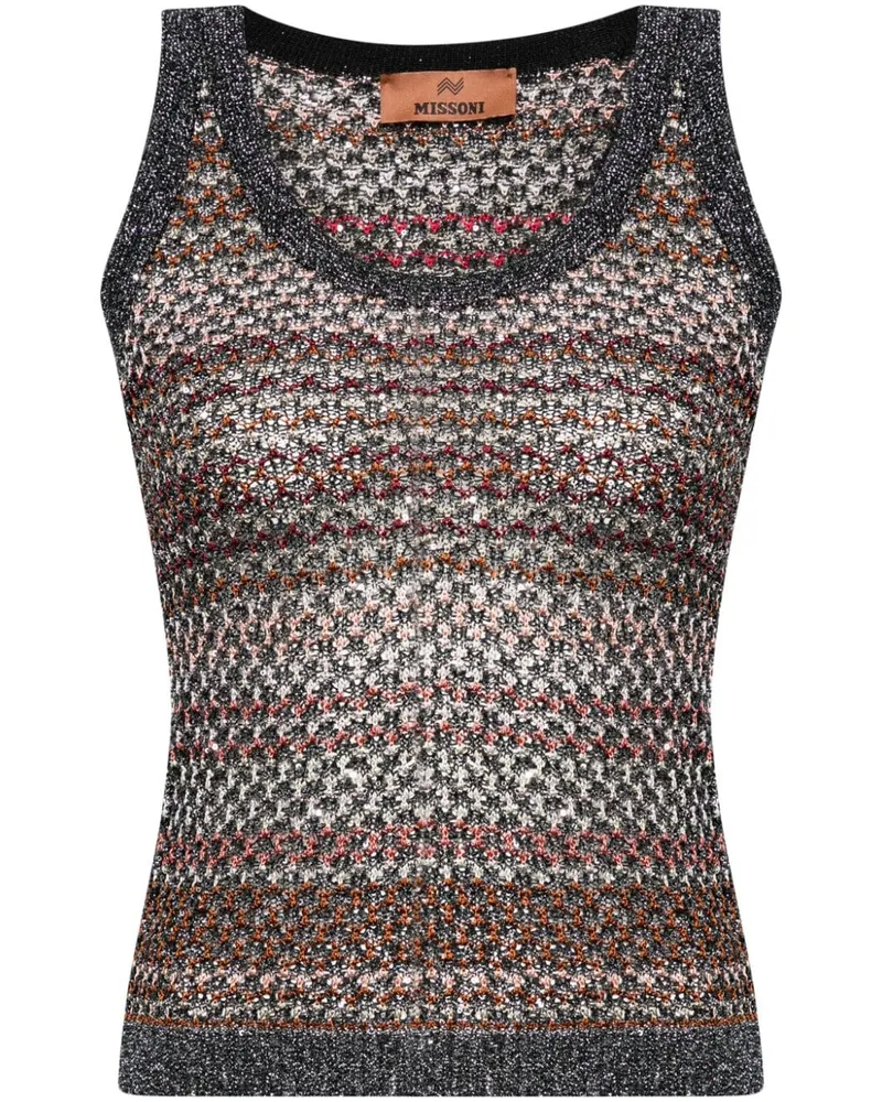 Missoni Gehäkeltes Tanktop mit Pailletten - Mehrfarbig Mehrfarbig