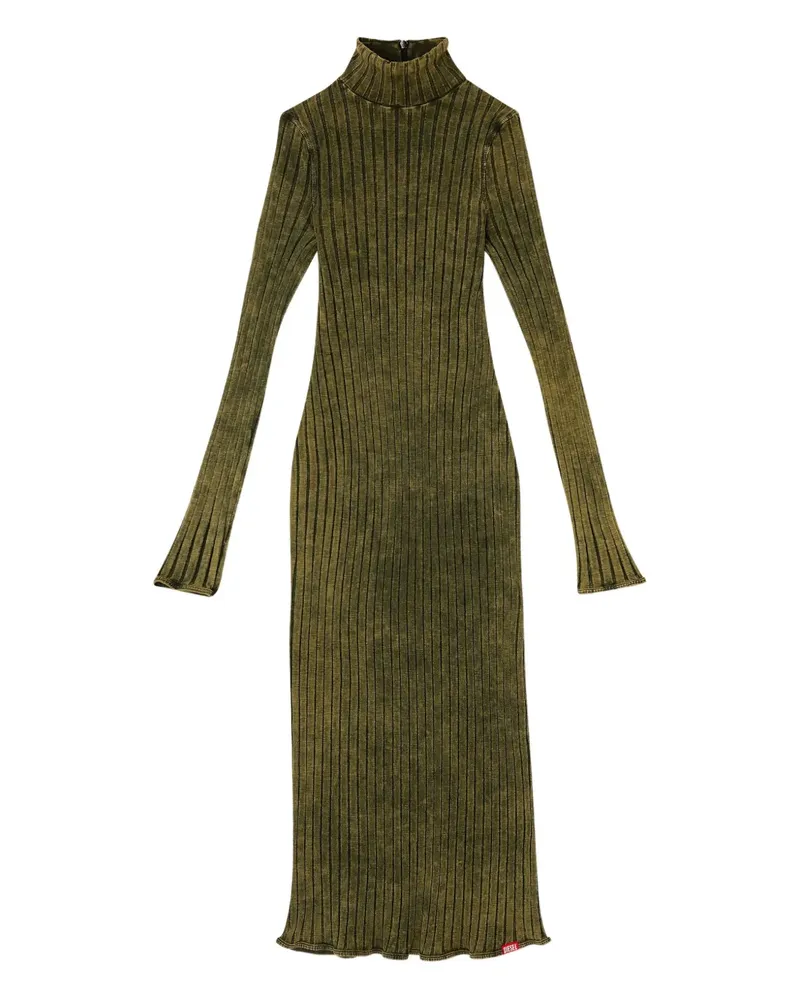 Diesel Geripptes D-Wavya Midikleid - Grün Grün