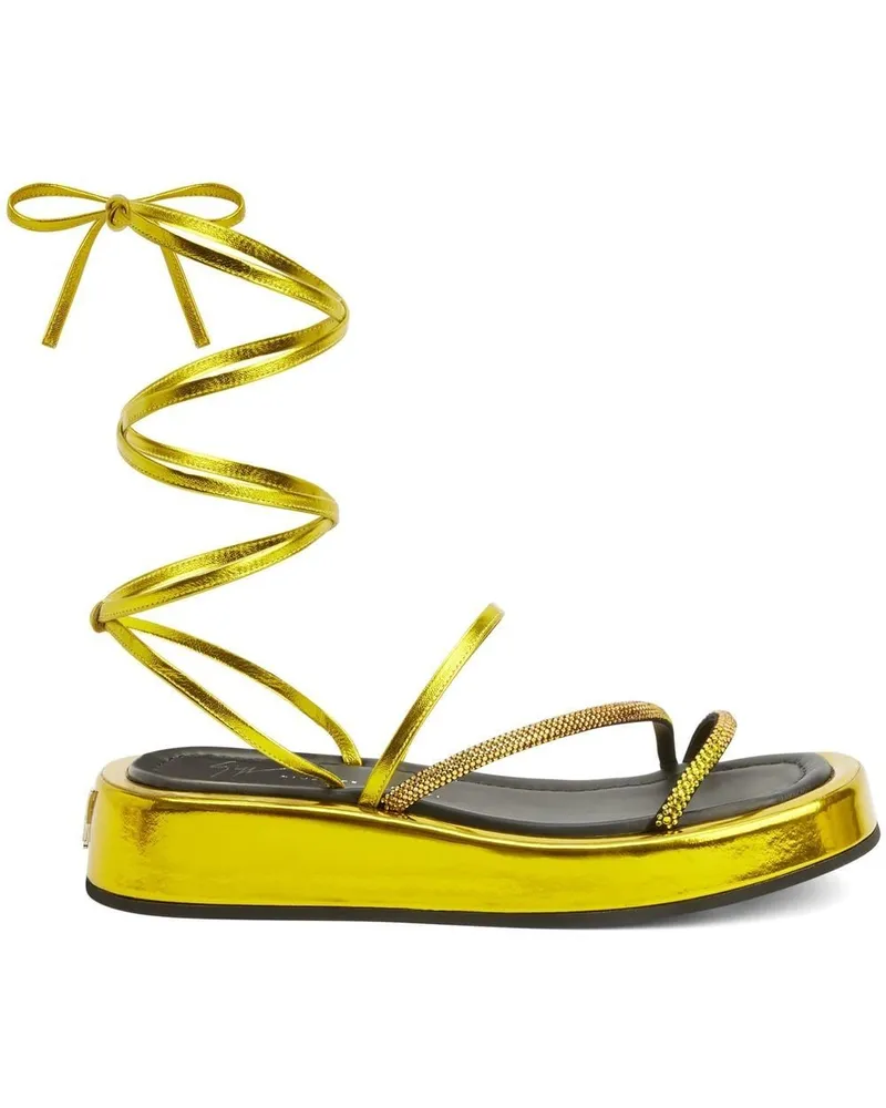 Giuseppe Zanotti Melburne Laces Sandalen 32mm - Gold Gold