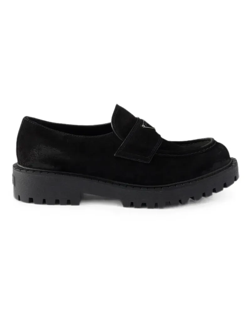 Prada Loafer aus Wildleder - Schwarz Schwarz