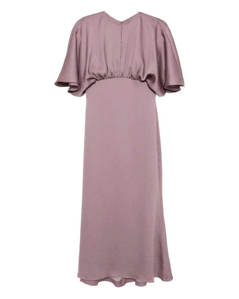 Amsale Satinkleid mit gehämmertem Detail - Rosa Rosa