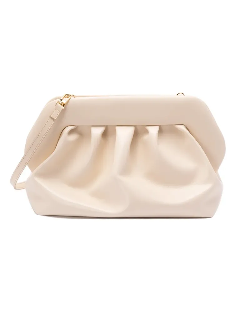 THEMOIRÈ Bios ruched clutch bag - Nude Nude