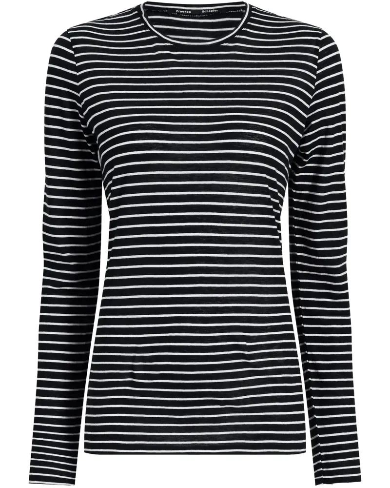 Proenza Schouler Mia T-Shirt - Schwarz Schwarz