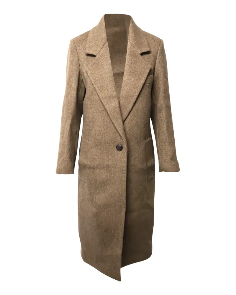 Joseph chevron-pattern single-breasted coat - Braun Braun