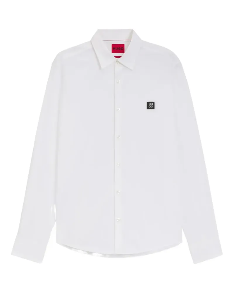 HUGO BOSS Hemd mit Logo-Patch - Weiß Weiß