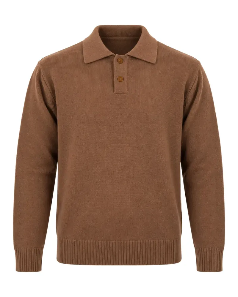 Daniele Fiesoli Langärmeliges Poloshirt - Braun Braun