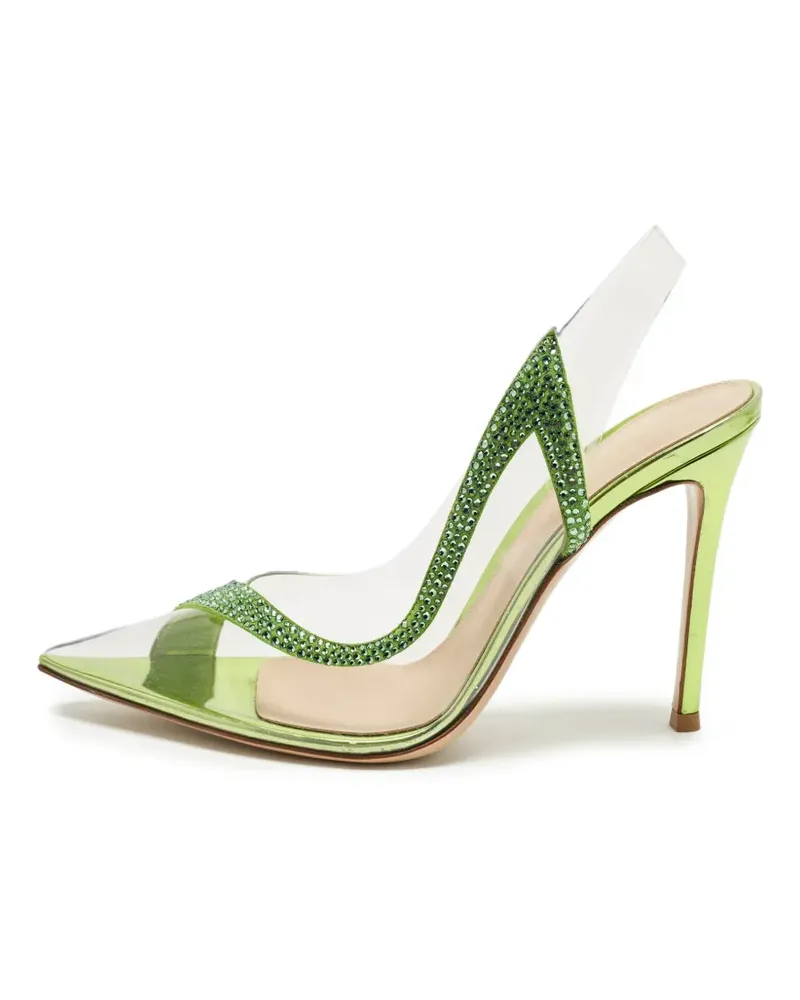Gianvito Rossi Hortensia Slingback-Pumps mit Kristallen - Grün Grün
