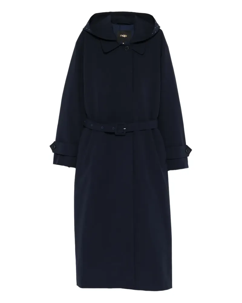 Maje Mantel mit Logo-Prägung - Blau Blau