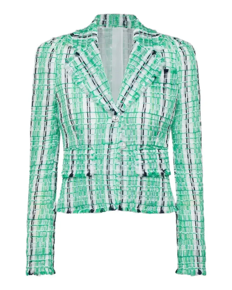 Thom Browne striped sheer tweed jacket - Grün Grün