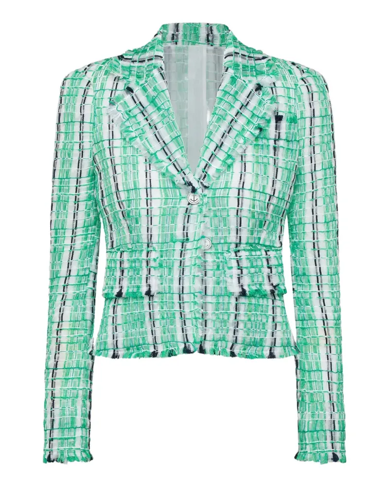 Thom Browne Gestreifte Tweed-Jacke - Grün Grün