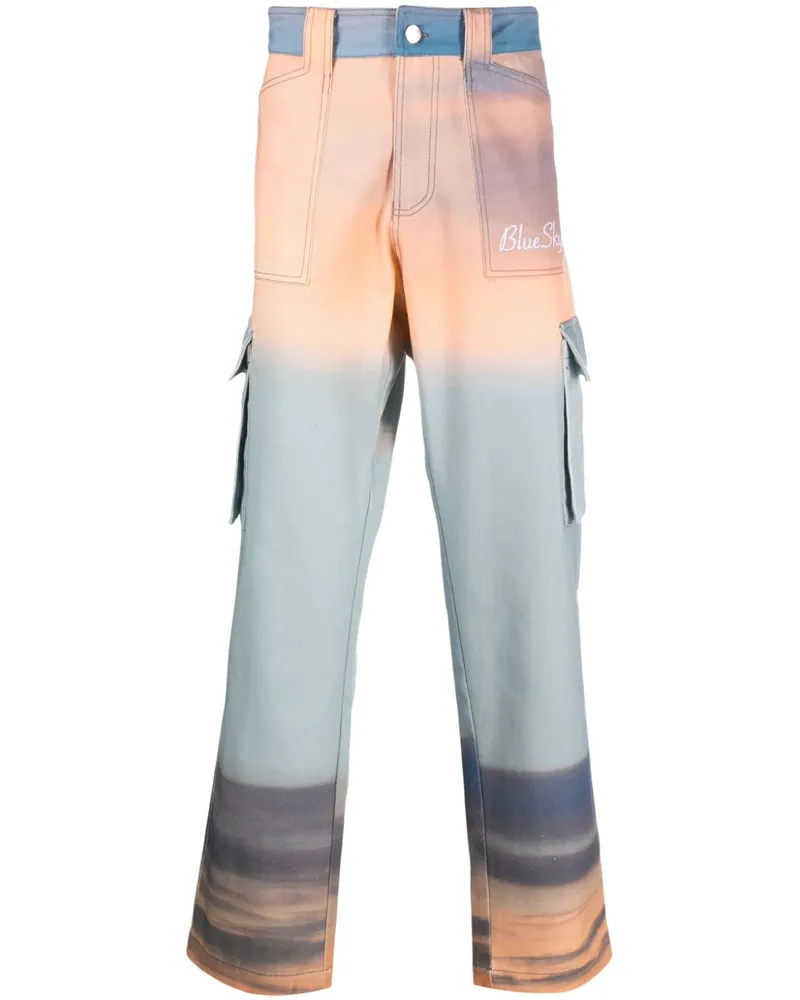 Blue Sky Inn Hose mit abstraktem Print - Blau Blau