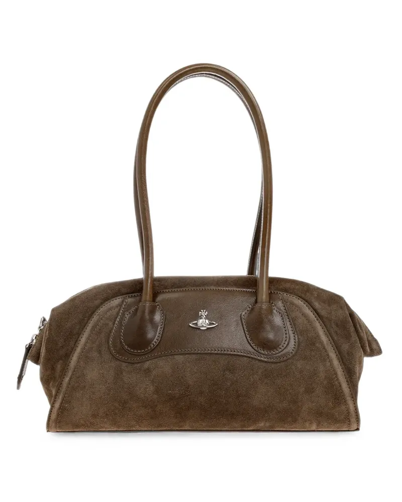 Vivienne Westwood Kleine Shirley Schultertasche mit Orb-Schild - Braun Braun