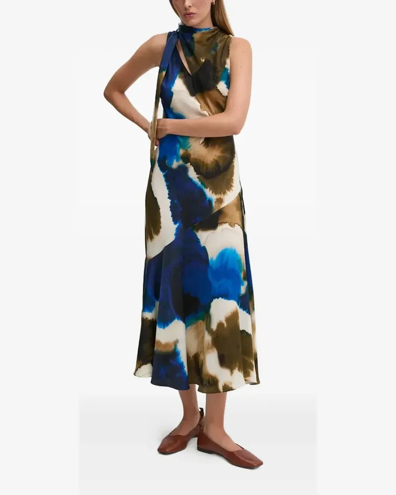 DKNY Midikleid mit Batikmuster - Nude Nude