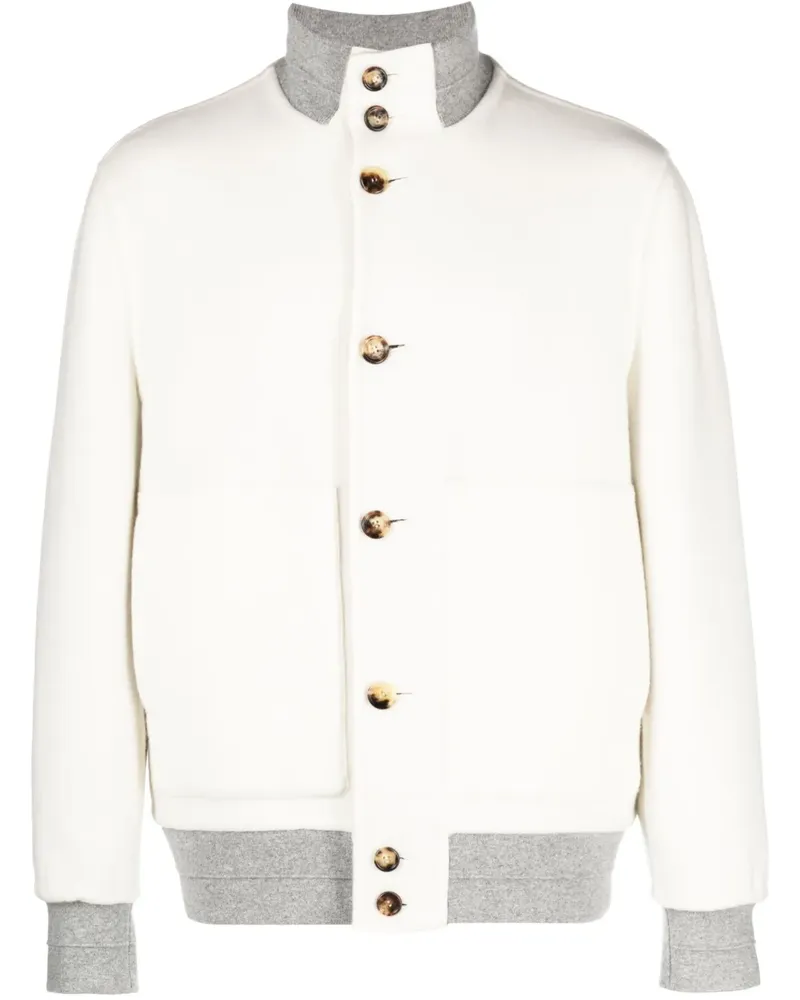 Brunello Cucinelli Bomberjacke aus Kaschmir - Weiß Weiß