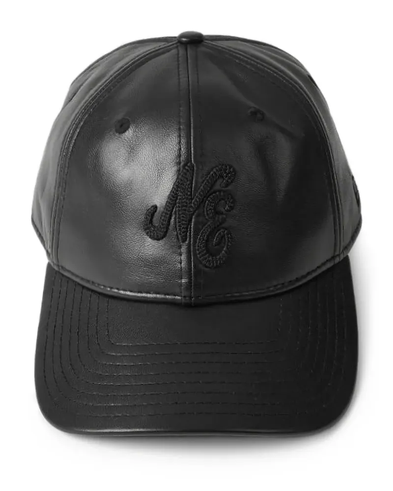 New Era Image 9TWENTY leather cap - Schwarz Schwarz