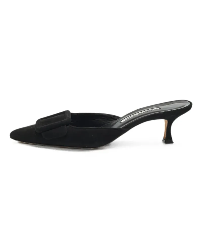 Manolo Blahnik Maysale buckle mules - Schwarz Schwarz