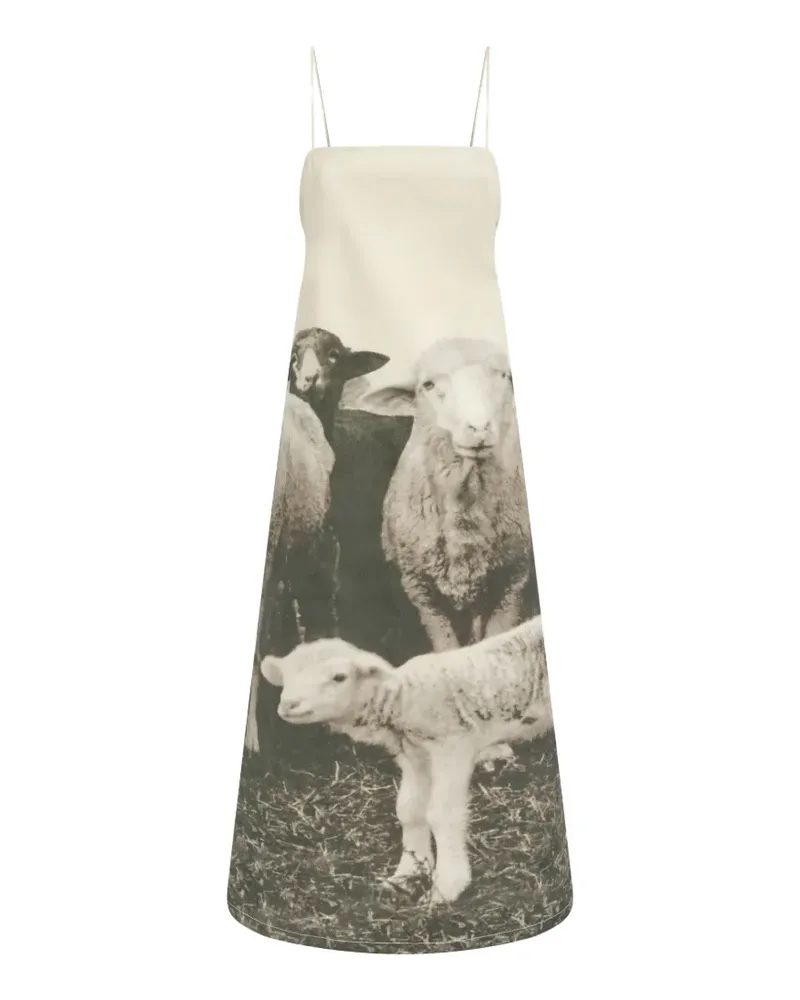 Moschino Gabardinekleid mit Print - Nude Nude