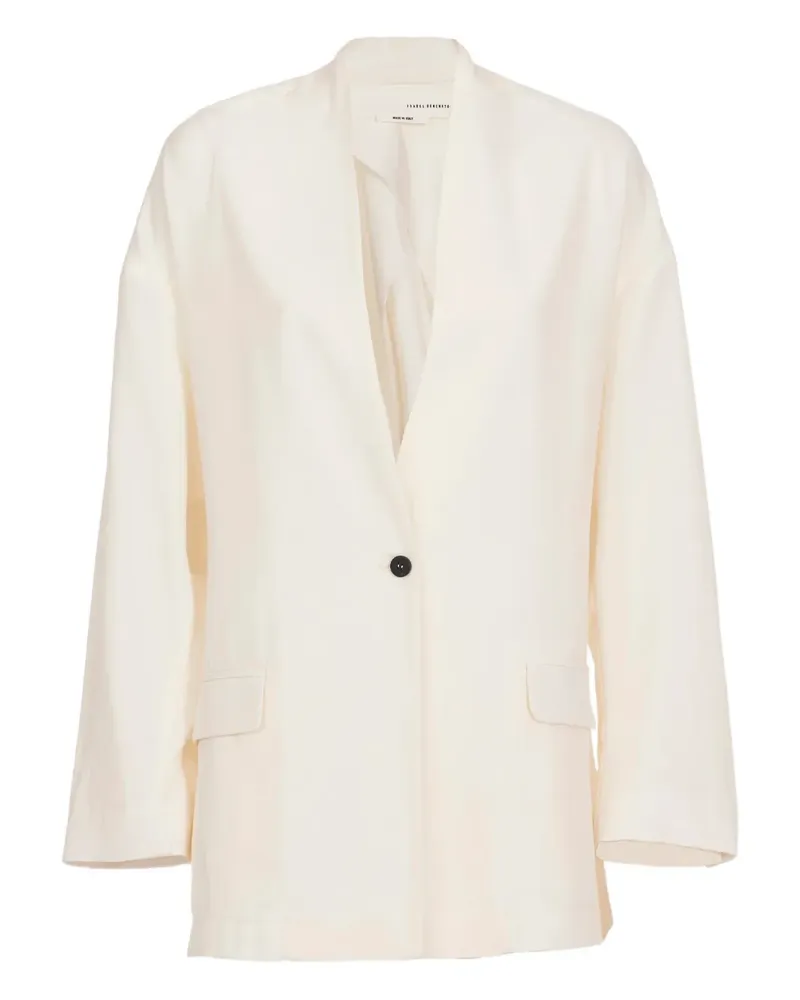 Isabel Benenato Einreihige Jacke mit Rückendetail - Nude Nude