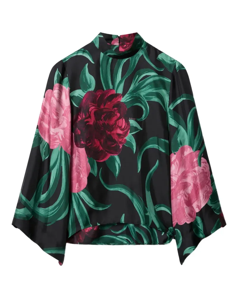 La DoubleJ Make An Exit floral top - Schwarz Schwarz