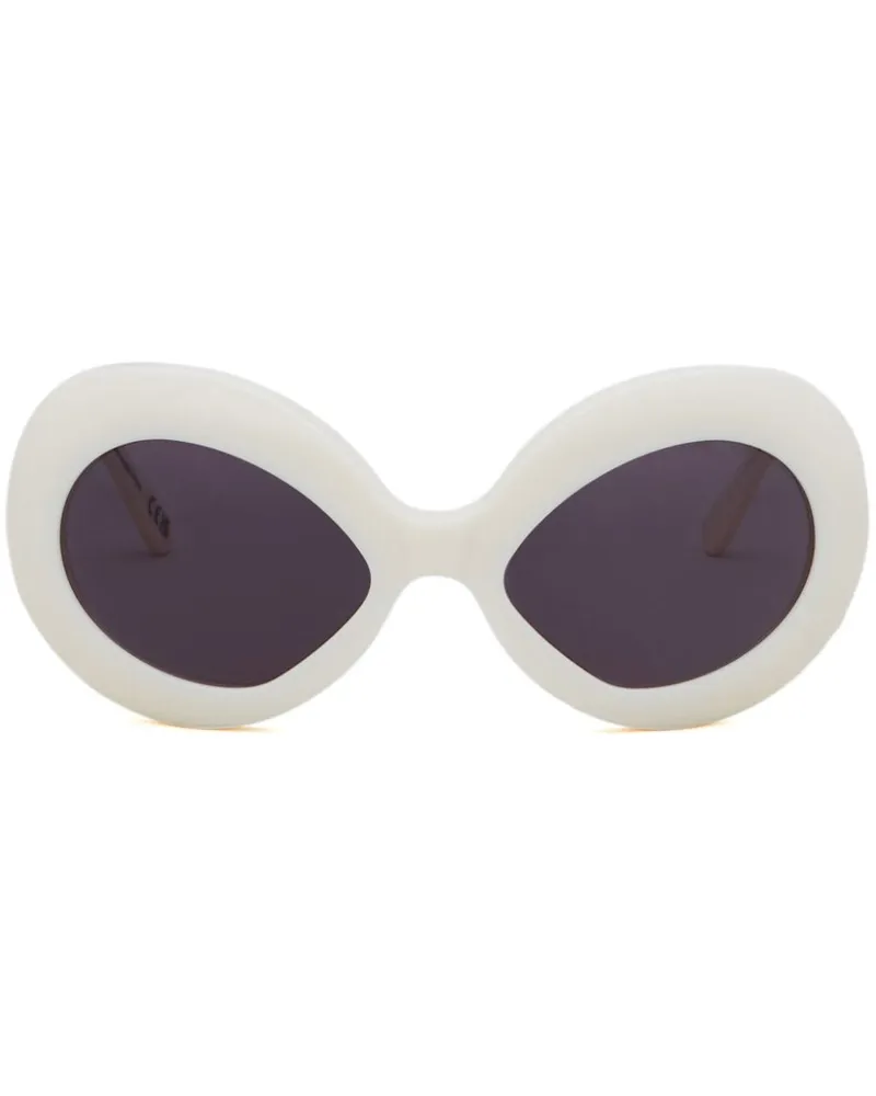 Marni Sonnenbrille mit Oversized-Gestell - Weiß Weiß