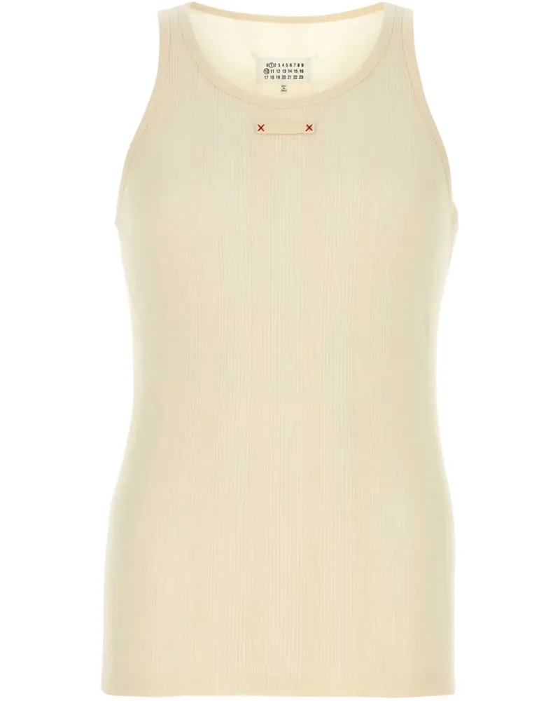 Maison Margiela Trägershirt mit Logo-Applikation - Nude Nude