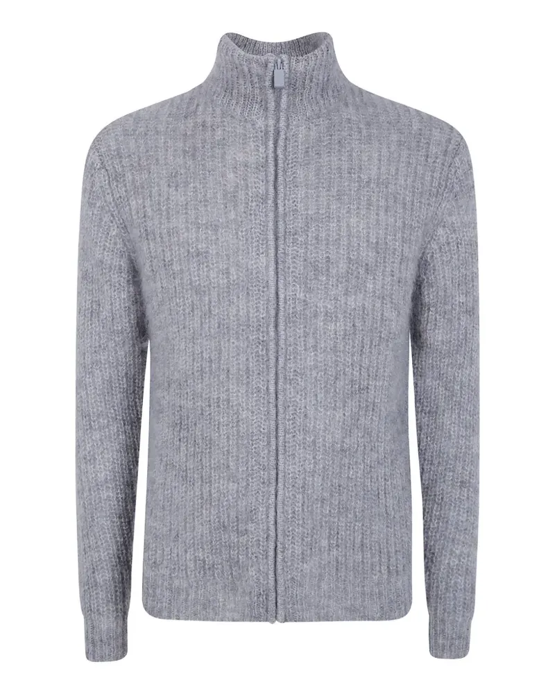 ASPESI Gerippter Cardigan mit Reißverschluss - Grau Grau