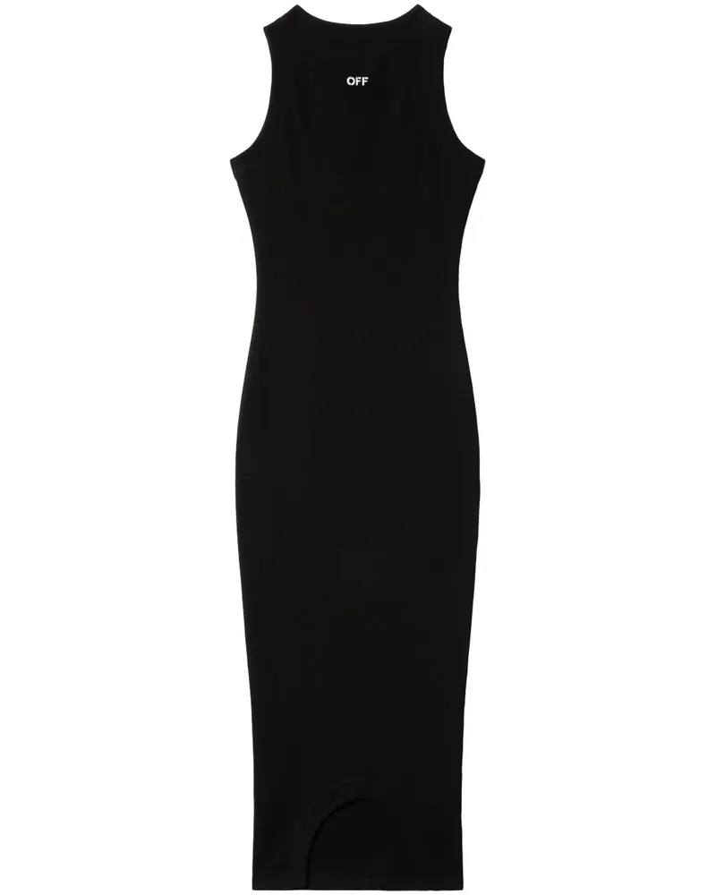 OFF-WHITE Geripptes Kleid - Schwarz Schwarz