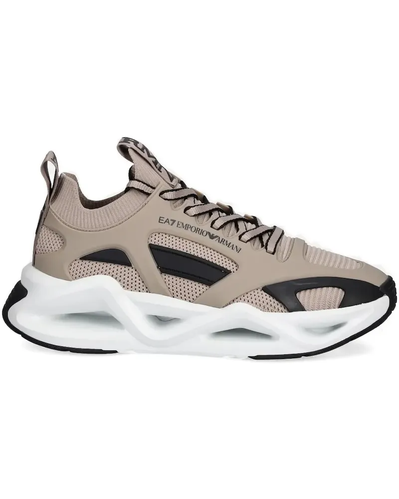 EA7 Sneakers mit gestrickten Einsätzen - Nude Nude