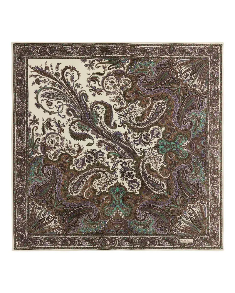 Ralph Lauren Schal aus Paisley-Chinakrepp - Braun Braun