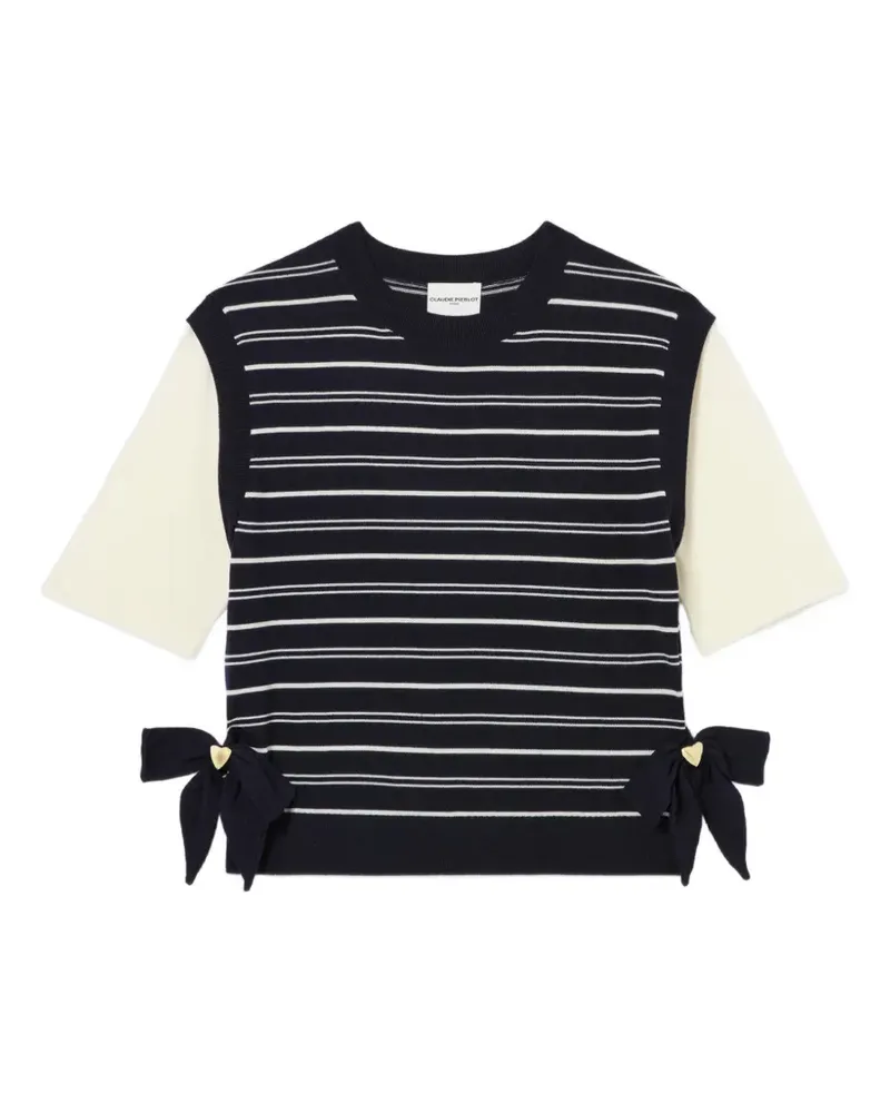 Claudie Pierlot Gestreifter Pullover - Blau Blau
